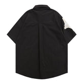 Chemise à manches courtes à franges croisées